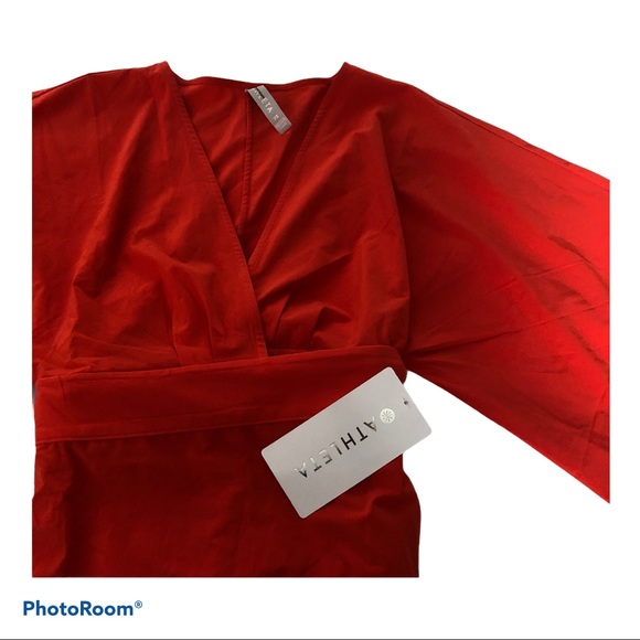 Athleta Other - Athleta Calistoga Wrap Dress Vermillion Red XS NWT